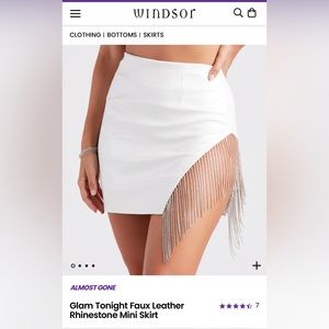 Windsor Faux Leather Rhinestone Skirt